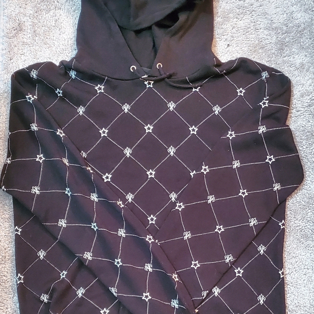Unisex Black pattern Hoodie Sweatshirt